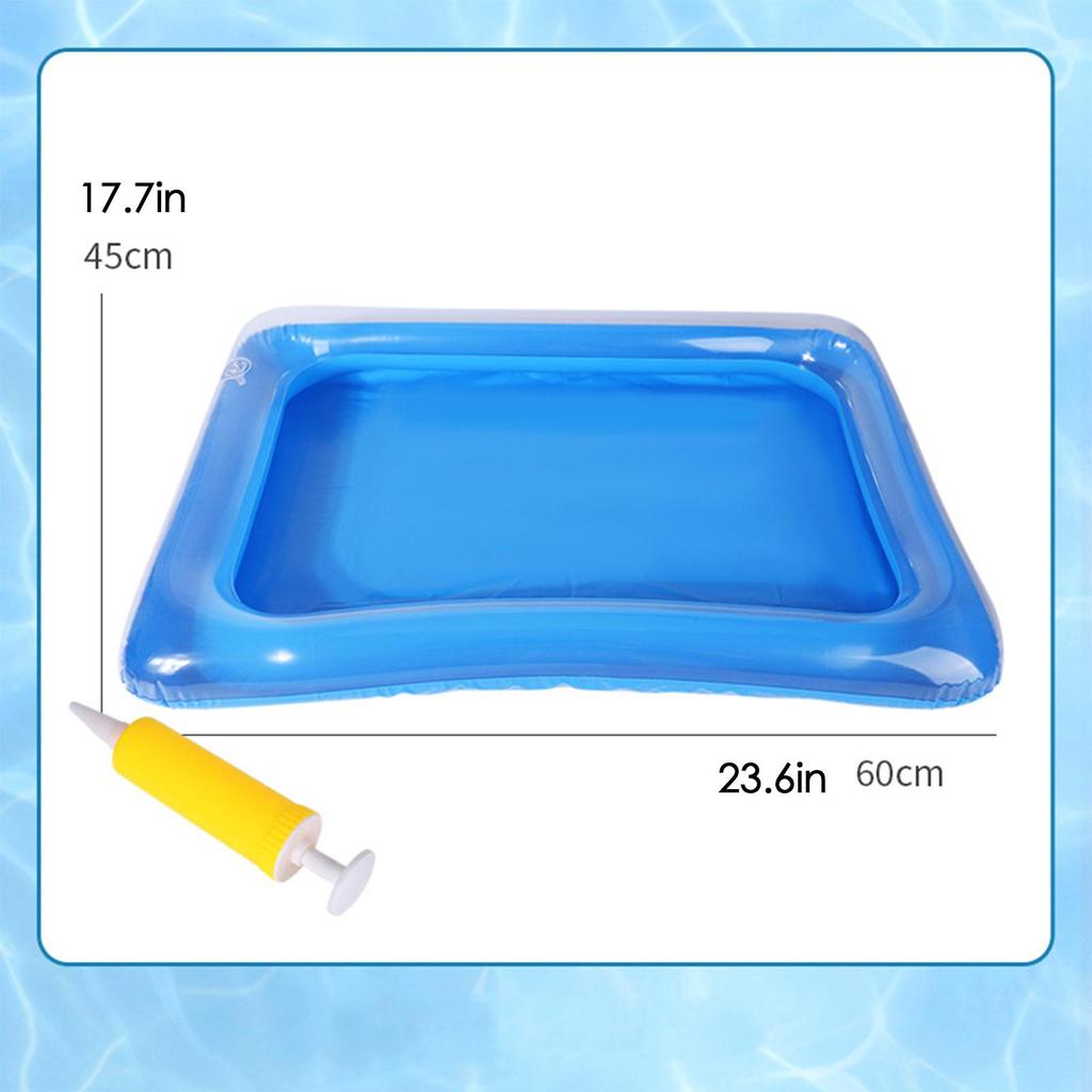 Portable Swimming Pool Footbath Bath Inflatable Multifunctional Foot Wash Basin Beach Camping Home Blue Foot Bath