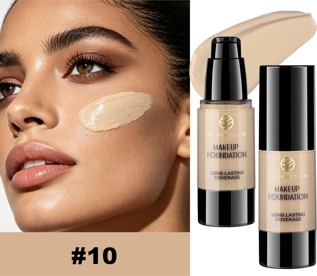Weiße Flüssigfoundation Cosplay Gesicht Make-up Basis Langanhaltend Wasserdicht Hohe Deckkraft Abdeckstift Foundation Make-up für Frauen