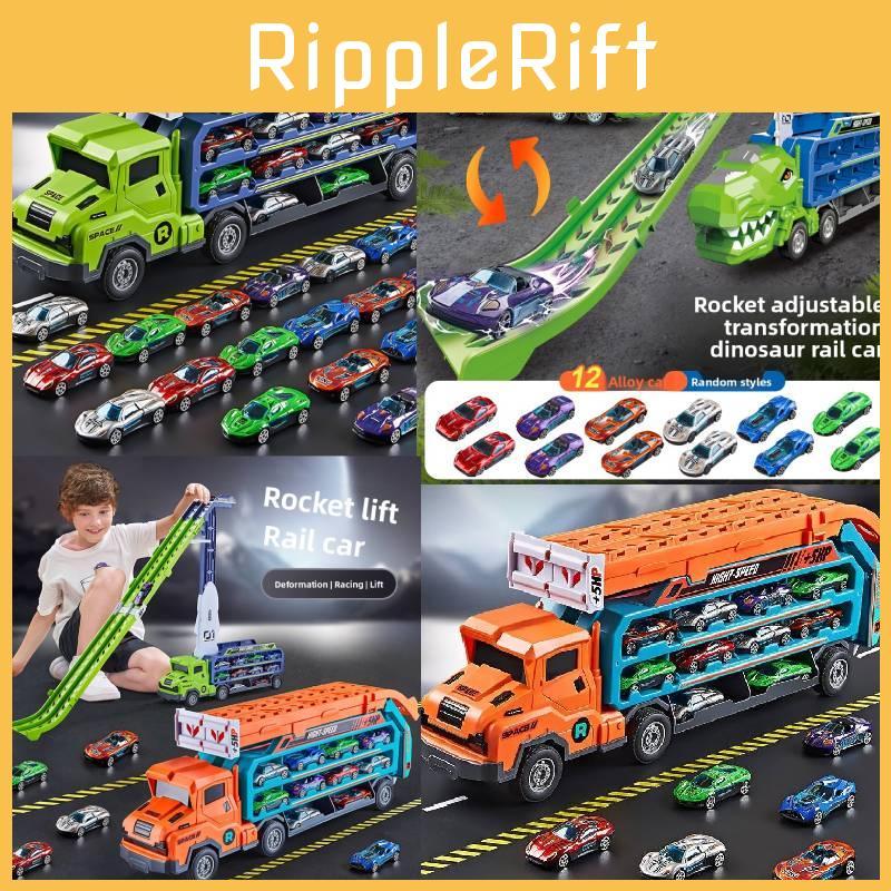 Dinosaur Rocket Orbiter Vehicles Alloy Car Toy Set For Kids Learning And Play