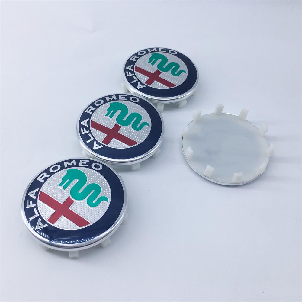 4pcs 60MM 10pin GTAM Car Emblems Wheel Center Covers Hub Cap Stickers for Alfa Romeo Giulia Giulietta Mito Stelvio GT Auto Refit