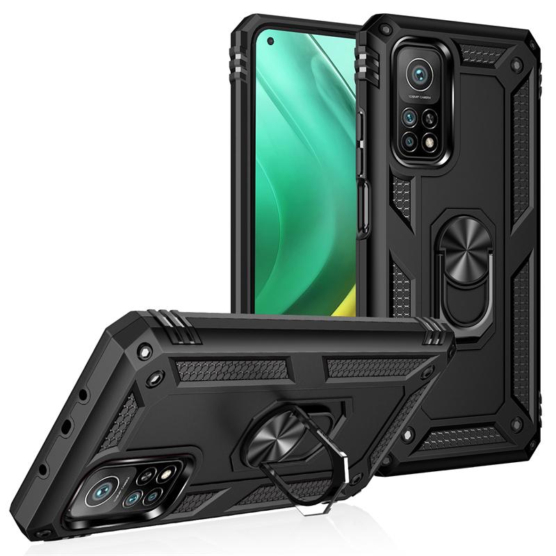For Xiaomi Mi 10T 10 T Pro 5G Case Magnetic Metal Ring Holder Phone Case for Mi 10T Pro Mi10T Pro Mi 10T Lite Armor Back Cover