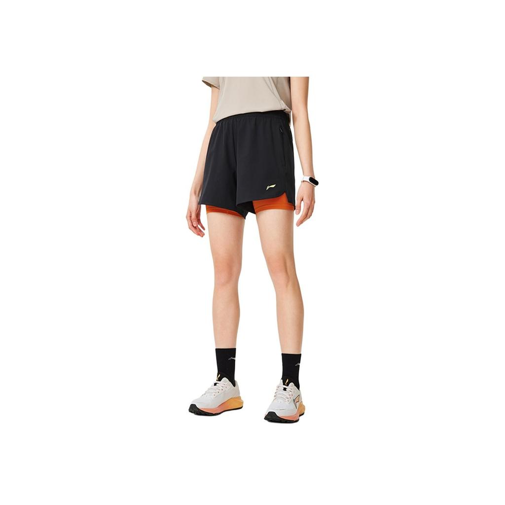Li-Ning Quick-Drying Breathable Comfortable Sports Casual Shorts Women Shorts Black AKSU046-1