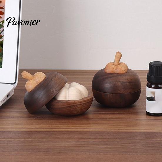 Minimalist Wood Aroma Diffuser Mangosteen Passive Oil Diffuser, Wooden Essential Creative Aromatherapy Yoga Meditation Scent Tool Diffusers,