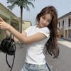 Cotton Short Sleeve T Shirt For Women With Slim Fit And Round Neck Summer Casual Style