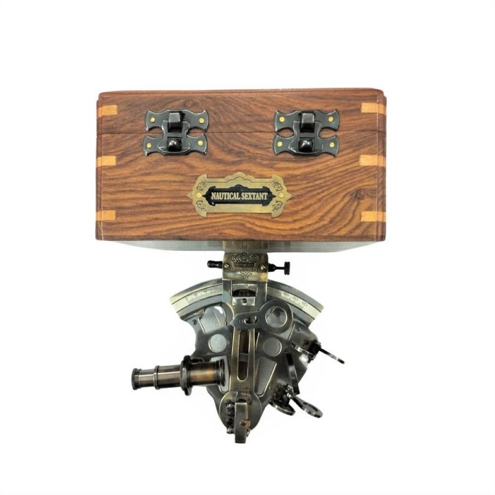 8" Brass Nautical Marine Antique Navigational Astrolabe Instrument Sextant