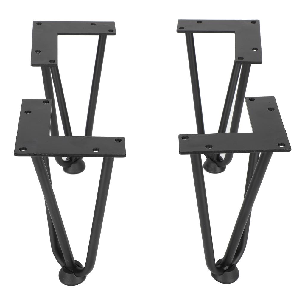 4PCS Wrought Iron Table Leg Simple Hairpin Coffee Legs with Foot Pad Home DIY Projects20cm