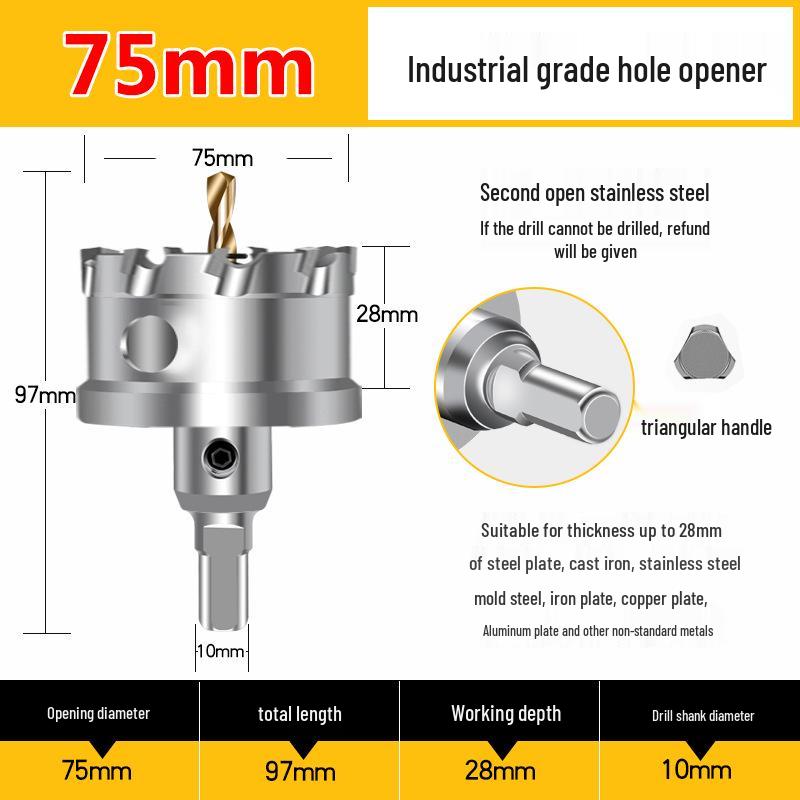 Stainless Steel Alloy Drill Bit for Wood & Metal Hole Expansion