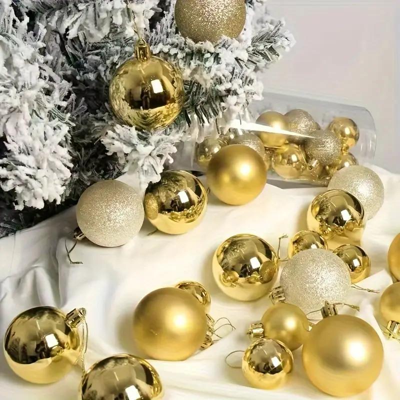 Christmas Tree Balls 3cm 24pcs Multicolor Ornaments Set Shatterproof Baubles Decoration for Xmas Tree Family Party Supplies