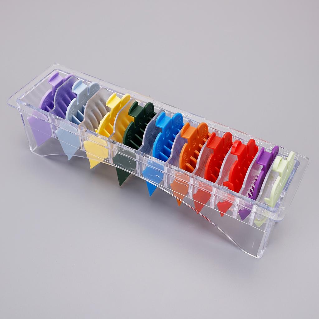 Hairdresser Electric Clipper Limit Organizer Comb Set For 10 Grid Guide Combs Storage Box Combs Barbershop Tools Accessories