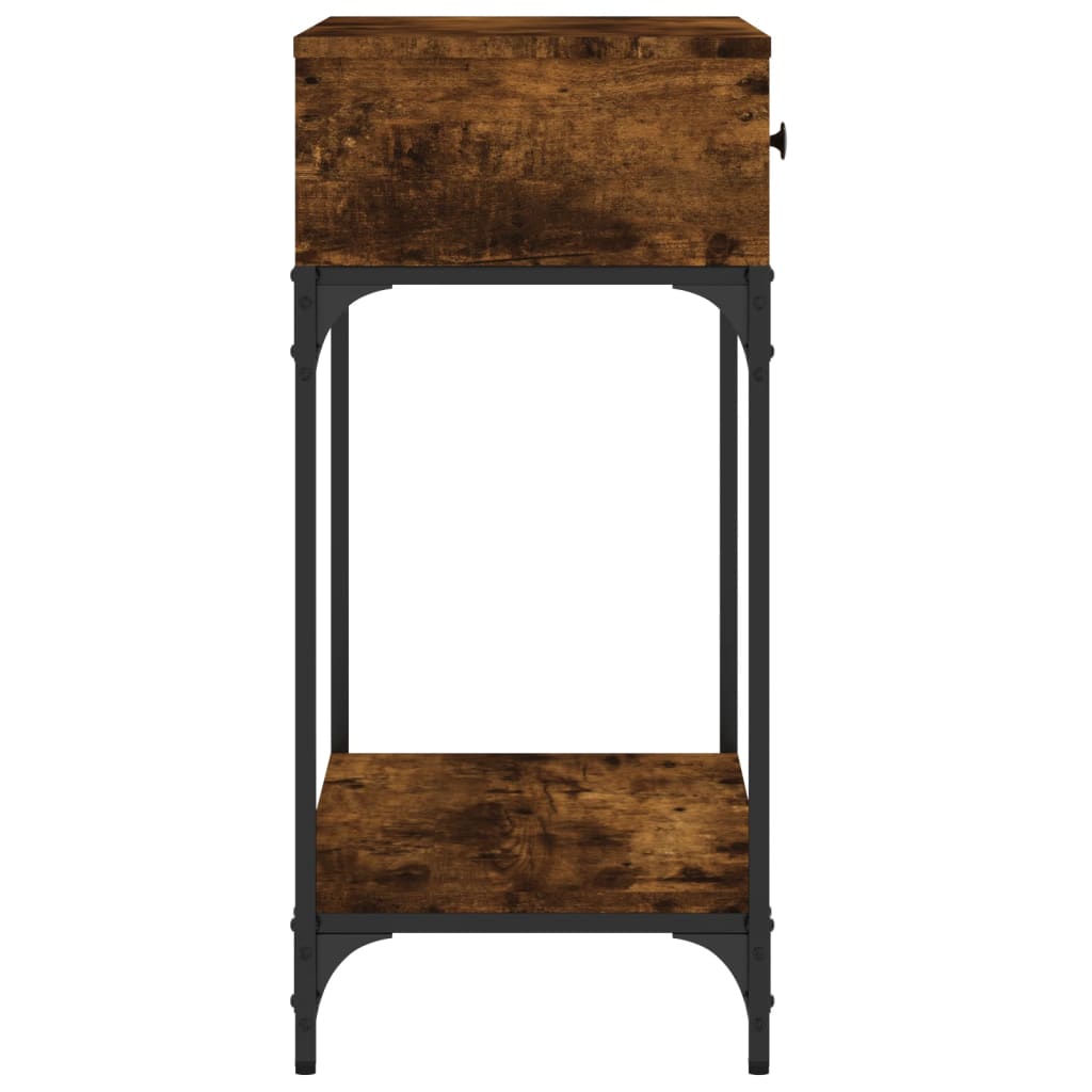 Console Table Smoked Oak 75x34.5x75 cm Particleboard