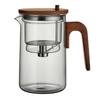 One Click Tea Separation Filtration Glass Teapots With Wood Handle Tea Water Separation Inner Container Tea Pot With Infuser