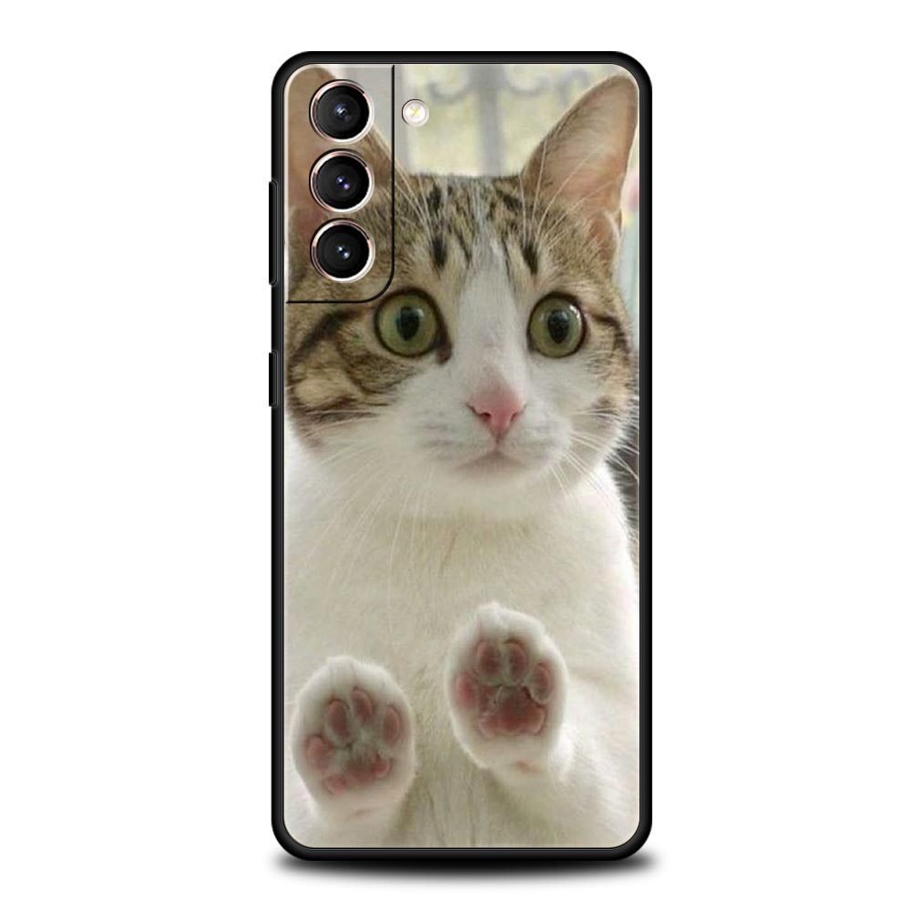 Kawaii Liebe Katze Handyhülle Für Samsung Galaxy S25 Edge S24 S23 S22 S21 Ultra S20 FE 5G S10 S10E S9 Plus Weiche TPU Hülle