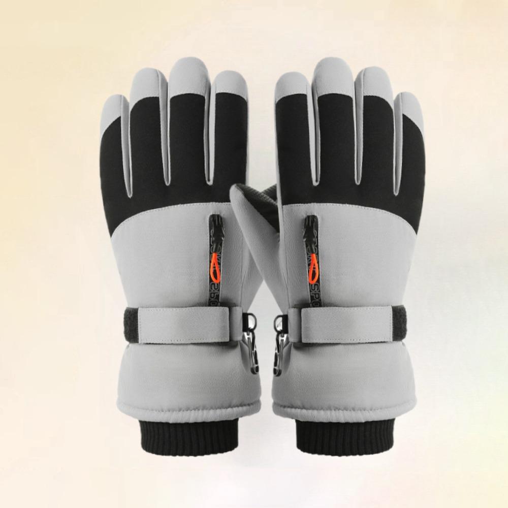 Touch Screen Plush Winter Warm Gloves Waterproof Motorcycle Cycling Gloves  For Women Man