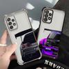 Husă de telefon pentru Samsung Galaxy A35 A36 A24 A33 A52 A17 A26 A13 A21s A16 A15 A25 Husa Transparentă Mașină JDM Drift Japoneză