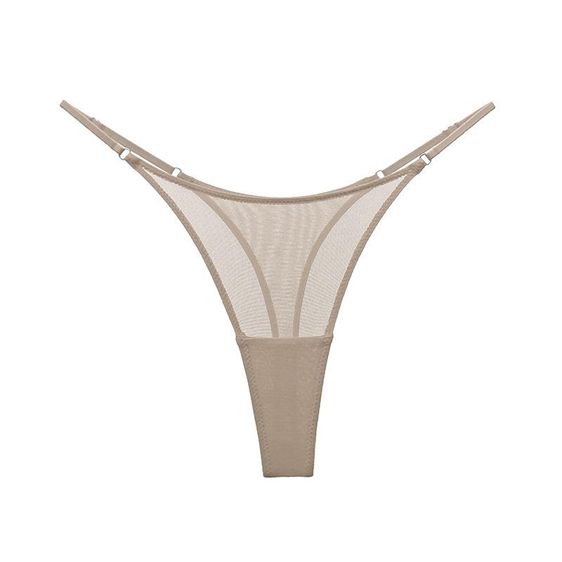 One piece is sent on behalf of the buyer! T mesh sexy thin strap thong perspective hot fun high fork T pants women