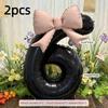 2pcs Photo Props Number Balloons 40inch Bownot Balloons  Anniversary Decoration