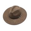 Traditional Ethnic Style Fedora Hat With Suede Fabric And Wide Brim For Winter Wear