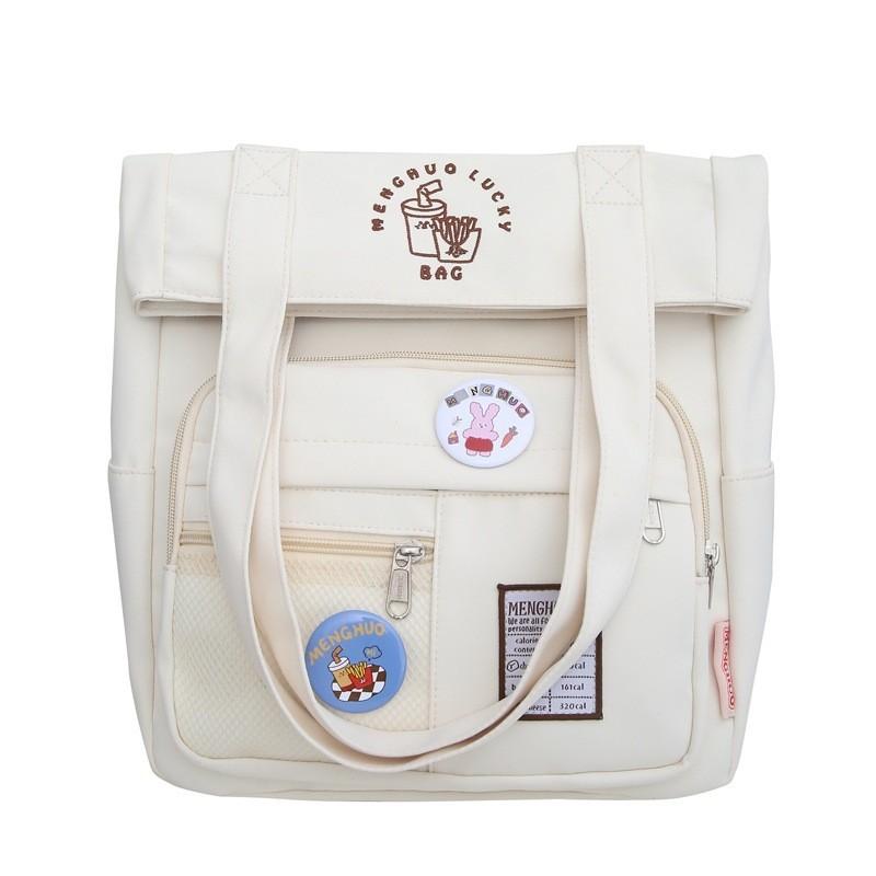 Large Capacity Japanese Style Nylon Tote Bag For Students And Commuters