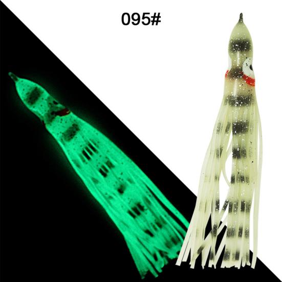 5 Stück/Set 9cm Leuchtende Weiche Oktopusförmige Kunstköder Faux Köder Angelzubehör