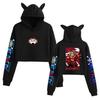 New Hot-Selling One Piece Print Casual Women's Cat Ear Hoodie