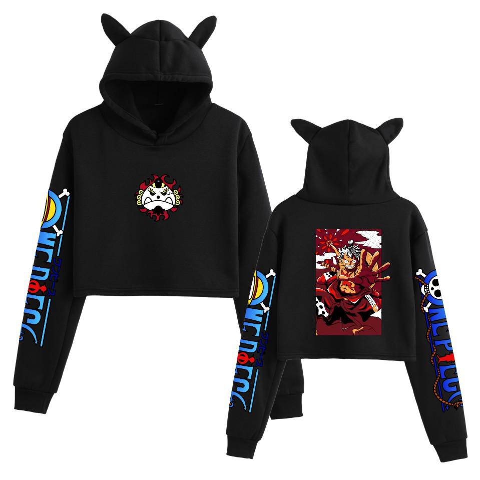 New Hot-Selling One Piece Print Casual Women's Cat Ear Hoodie