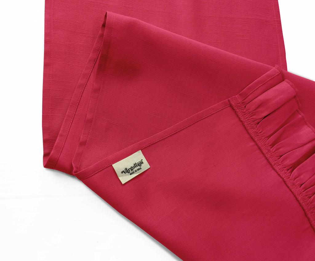 Vargottam Rosa Heimdeko Stilvolle Hochzeitsfeier Feiertags-Tischdeko Uni Doppelrüschen Tischläufer-14 x 108