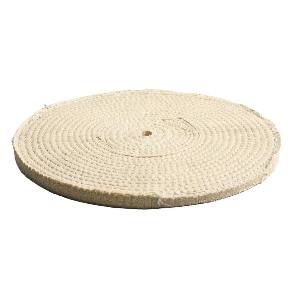 Spiral Buffing Wheel Polishing Pad 10 Inch 250mm 50 Layers Metal Polishing Sewn Stitch Cotton Practical Useful