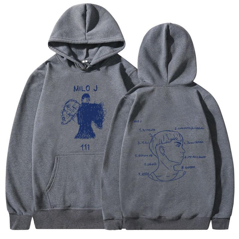 Milo J Hoodies 111 Music Album Hooded Sweatshirts Men Women Fashion Hip Hop Vintage Long Sleeve Pullovers Fans Gift Streetwear