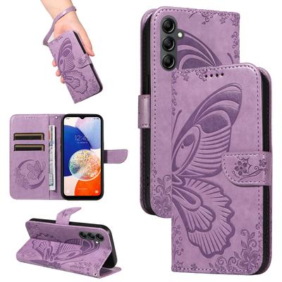 Flip Wallet Case For Samsung Galaxy A54 A34 A24 A14 A04E A73 A53 A33 A23 A13 A03 Core A03S Cover Butterfly Leather Protect Coque