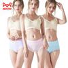 MaoRen Women's High-Waist Cotton Lace Tummy Control Briefs 3-Pack