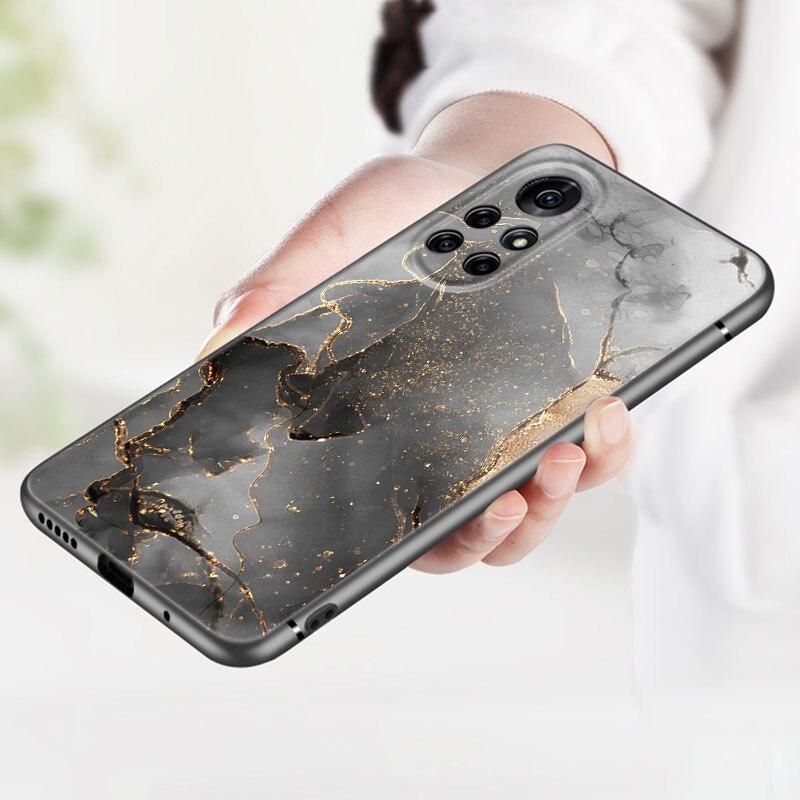 

Винтажный мраморный чехол для телефона Huawei Honor 60 50 SE 30S Mate 30 20 10 Lite 40 Nova 9 8 Pro Y60 8i 7i 7SE 5T, черный чехол премиум-класса Honor 60 Pro