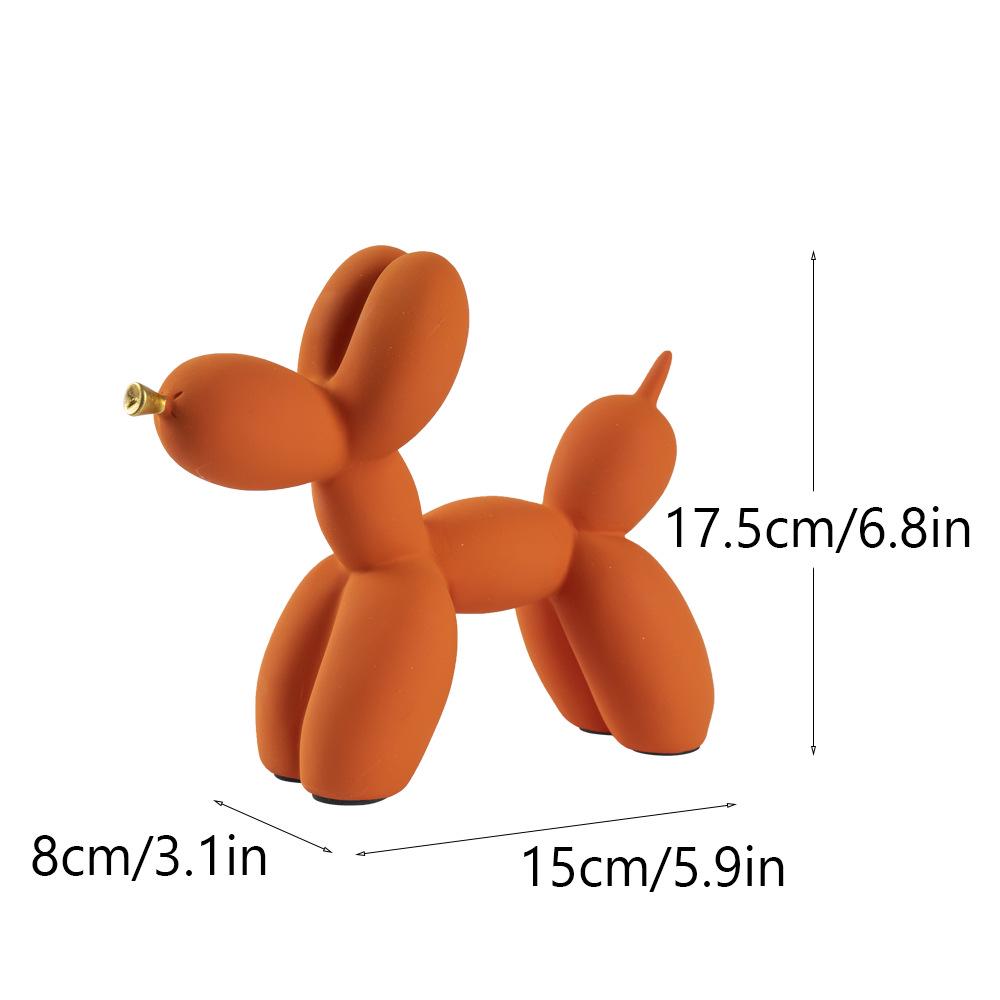 Golden Balloon Dog Resin Ornament for Home, Office, & Living Room Decor