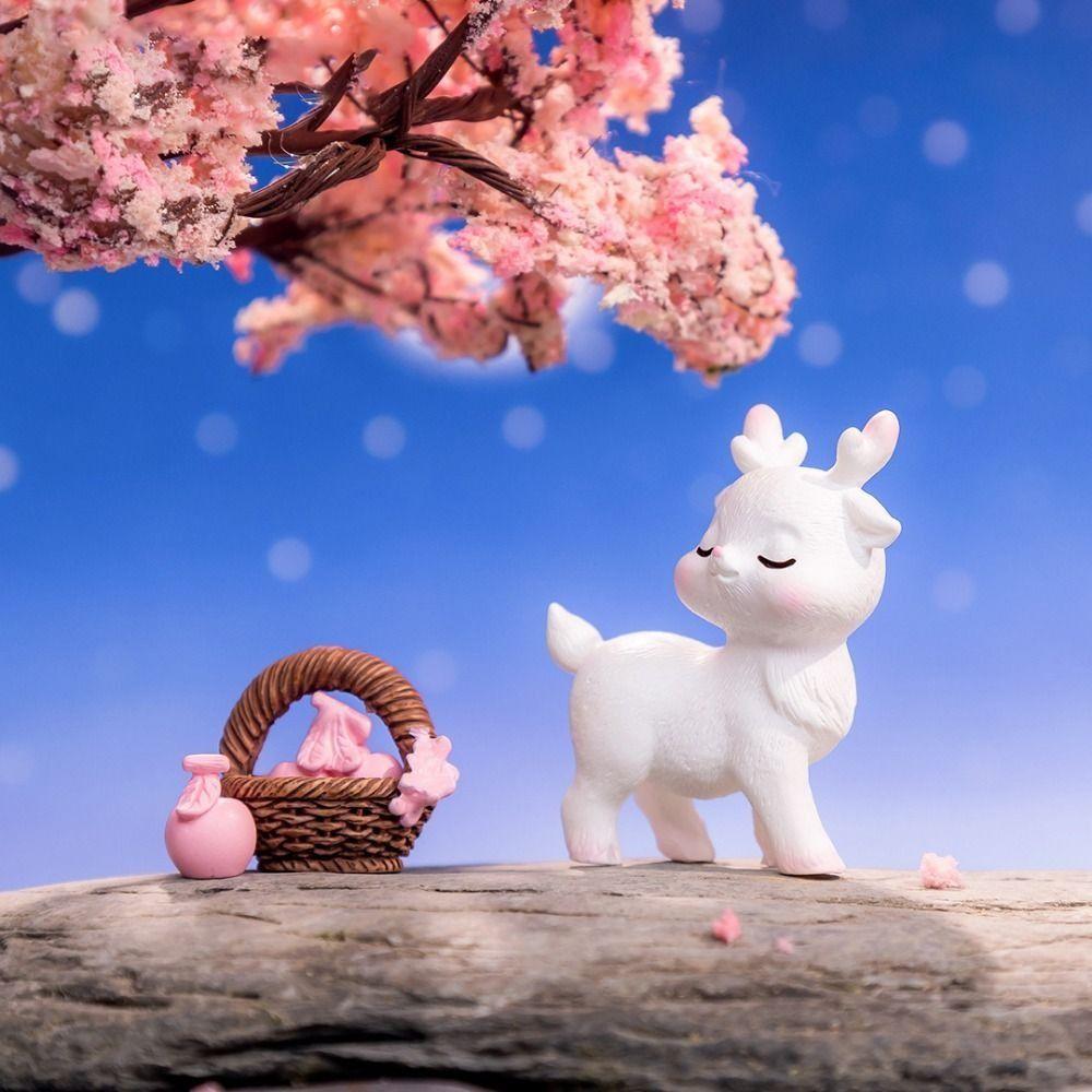 

Pink Deer Miniatures Pink Deer Micro Landscape Resin Fruit Baskets Statue Micro Landscape 12pcs/set