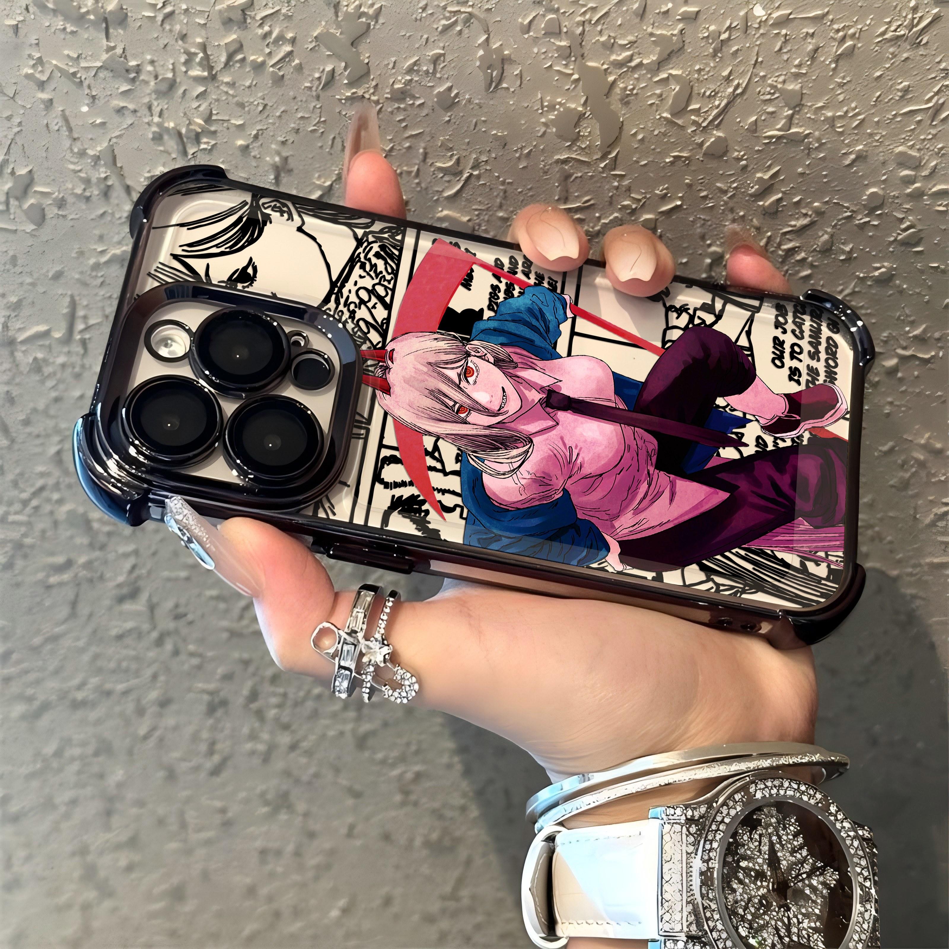

Anime Chainsaws Makimas Powers Plating Phone Case For Samsung S26 S25 S24 S23 S22 S21 S20 FE Note20 Edge Plus Ultra 4G 5G Anti Samsung S25 FE