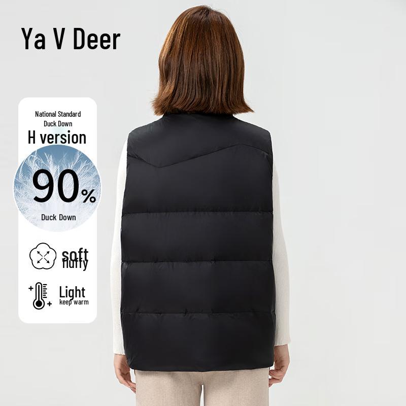 Yalu Damen 90% Entendaunen Stehkragen Weste