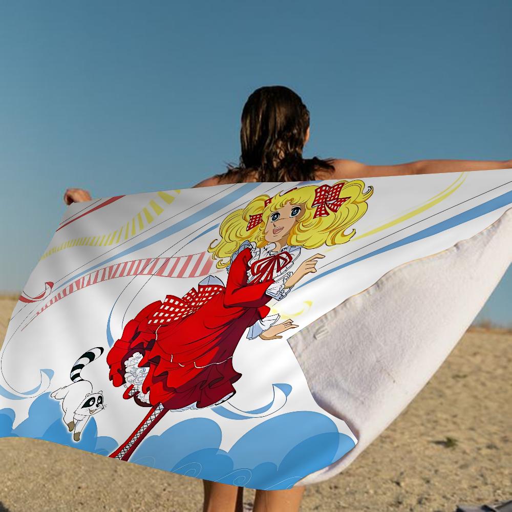 Anime Manga C-Candy C-Candy Microfiber Blanket Quick Drying Beach Towels Oversized Printing Super Absorbent Pool Towel Blanket