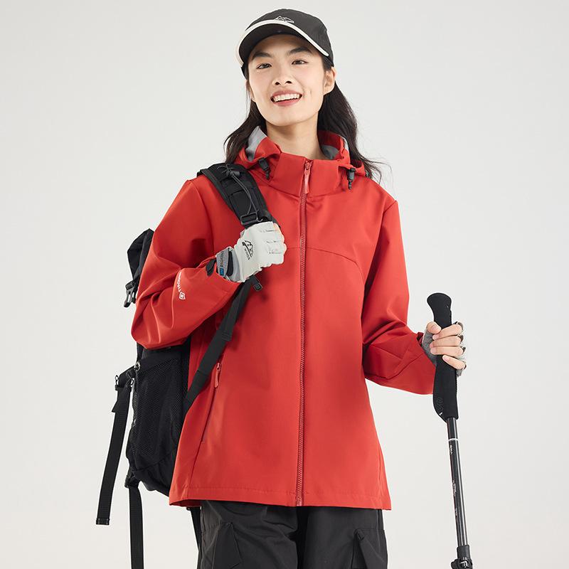 New jacket women's single-layer water-proof men's outdoor windproof jacket hooded spring coat