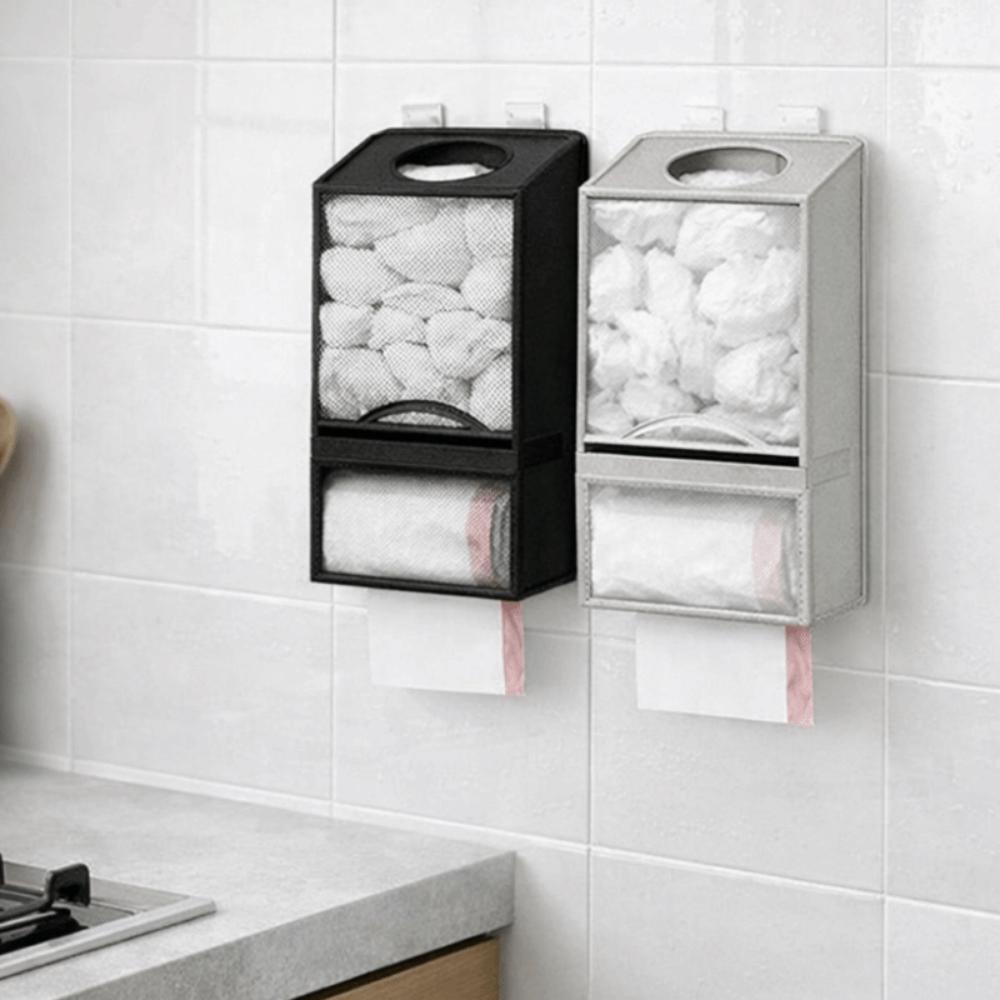 Non-woven Fabric Garbage Bag Storage Bag Wall Mounted Trash Bags Dispenser  Shopping Bags