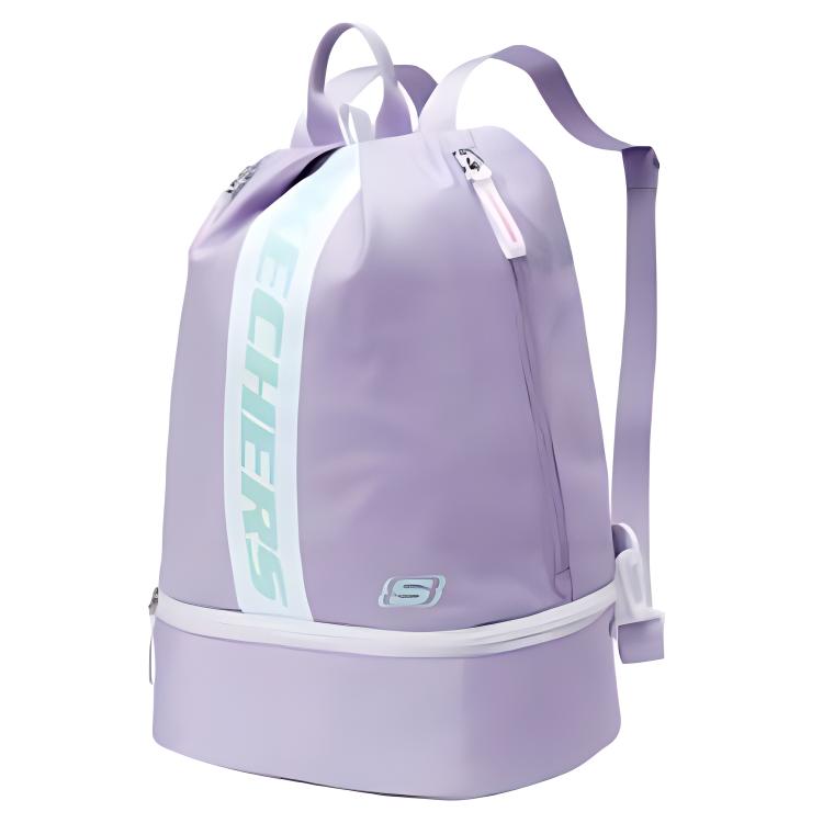 Skechers Travel Casual Zipper Closure Fabric Backpack Women Backpack Light-Snow-Blue P224K016-00EW
