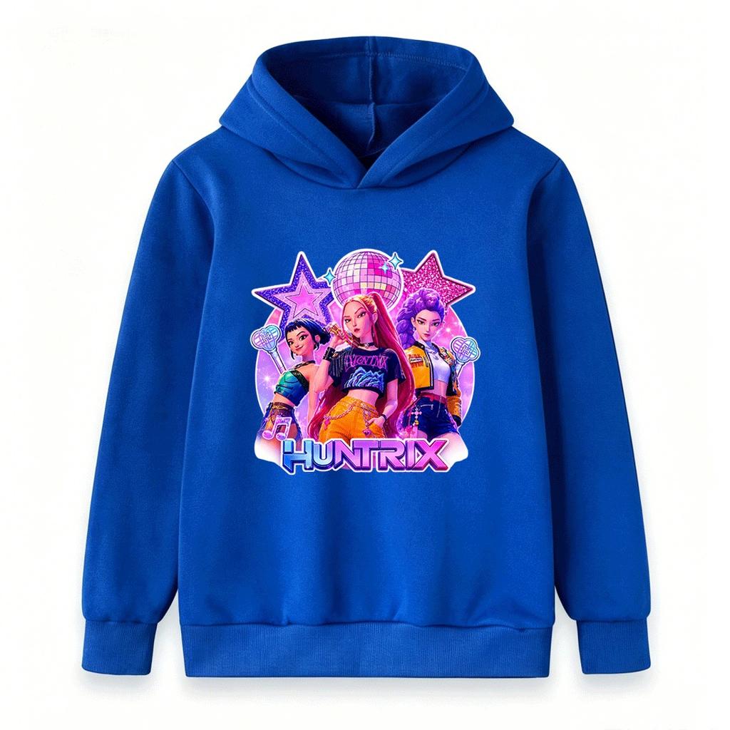 Kids Boys Girls Hoodie Sweatshirt Cute 3D Holographic K-pop Girls Print Casual Long Sleeve Pullover for Daily Party Wear