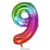 Balon Folie Număr Jelly Gradient Curcubeu de 40 de Inchi pentru Decorațiuni de Ziua de Naștere