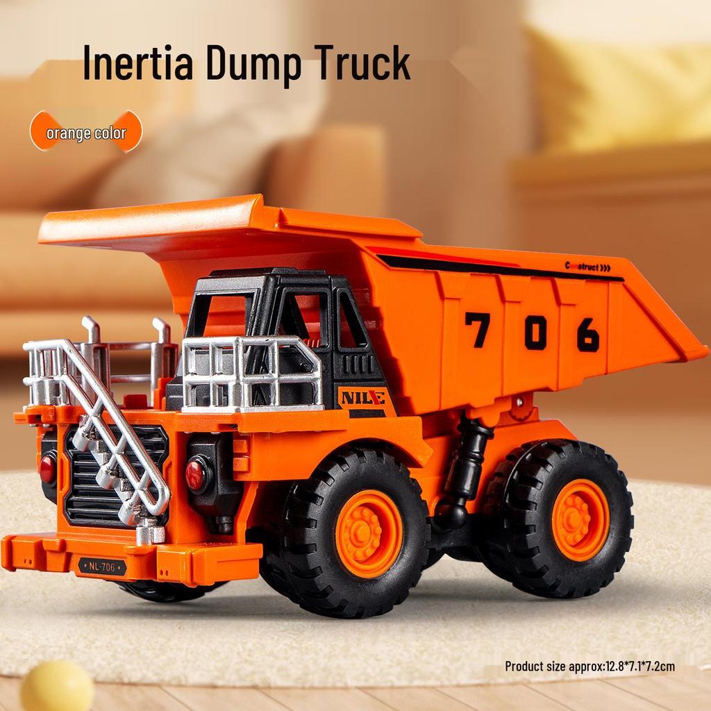 Eylemsizlik Mühendislik Aracı için Damperli Kova ve Forklift Durdurma Arabası Modeli ile Çocuk İtmeli Ekskavatör Oyuncağı.