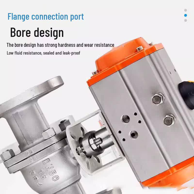 304 Stainless Steel Pneumatic Flange Ball Valve
