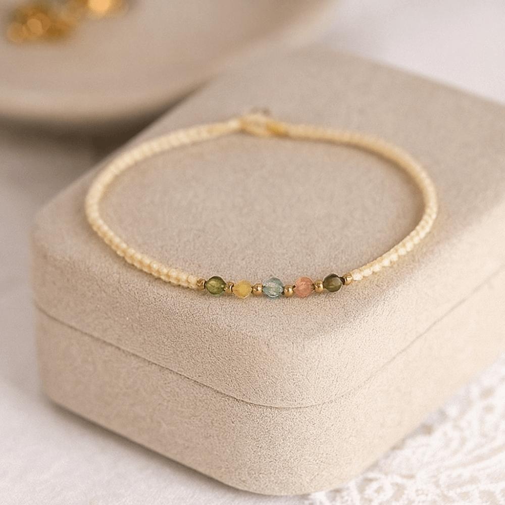 Waterproof Lucky Citrine Bracelet Beads Citrine Get Rich Bangle  Wedding Party Gift