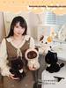 Soft Plush Calico Siamese & Black Cat Dolls - Cute Desktop Companions & Perfect Birthday Gifts for Girls