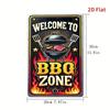 Metal Poster Wall Art, Vintage BBQ Sign Welcome, Gift for Bar or Garage
