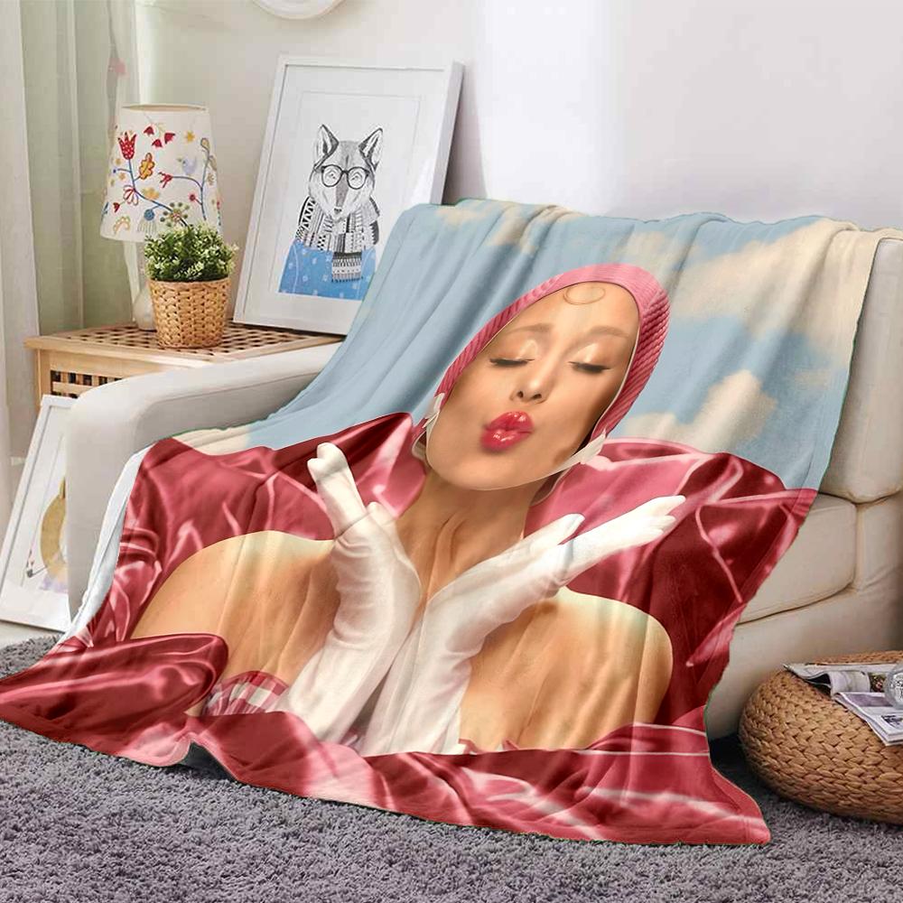 Pink Headpiece Gloves Blanket Soft Throw Blanket For Home Bedroom Bed Sofa Travel Office Solid Christmas Blanket