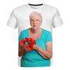 New Fashion Senior Women Licking Red Popsicle 3d Printed Summer Men's T-shirt Kawaii Grandma Fun Popsicle Short Sleeve Top 6xl