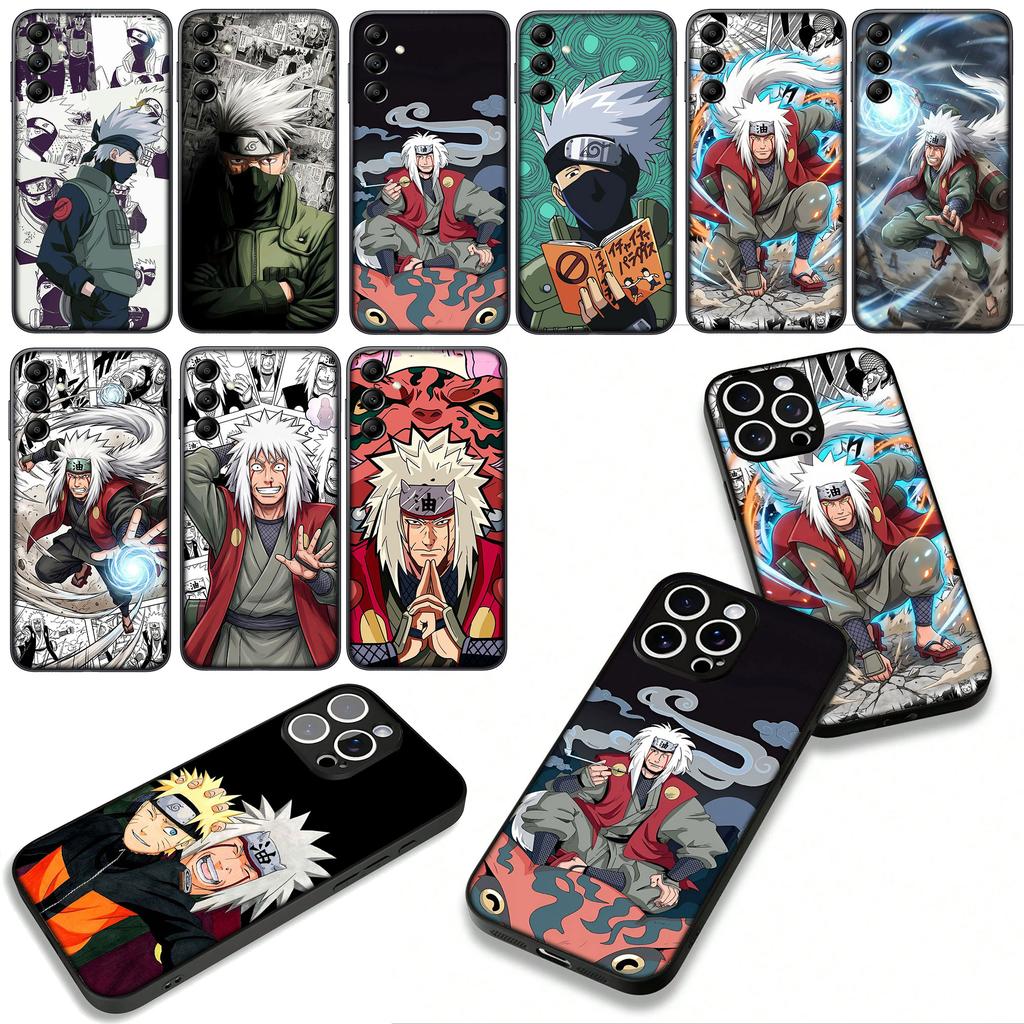 Poster Narutos Jiraiya Kakashi Phone Cover Case for Apple iPhone 16 15 14 Plus 13 12 Mini 17 Pro Max + ProMax 16E Air 16+ Casing