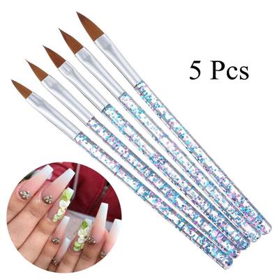 Art Tool Crystal Handle Nail Extension Gradient Manicure Carving Brushes Acrylic UV Gel Nail Pen